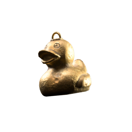 Pato de Borracha Dourado (Talismã)