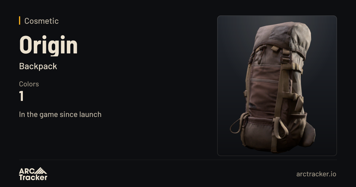 Origin (Backpack) - ARC Raiders cosmetic | ARC Tracker
