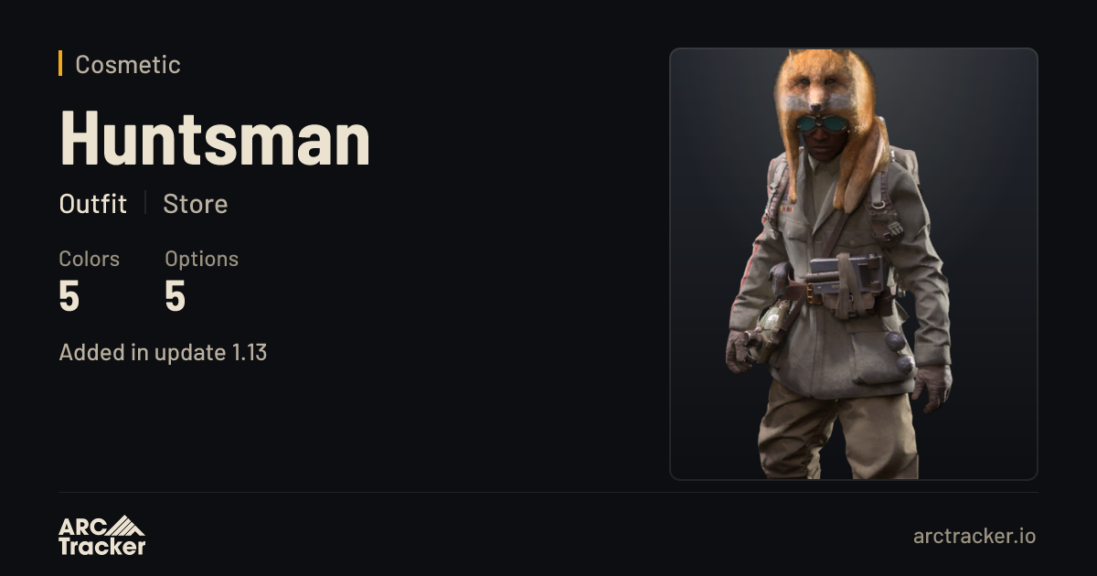 Huntsman (Outfit) - ARC Raiders cosmetic | ARC Tracker