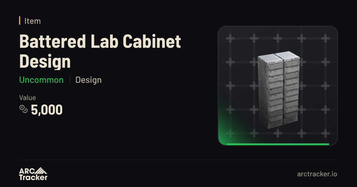 Battered Lab Cabinet Design - ARC Raiders | ARC Tracker