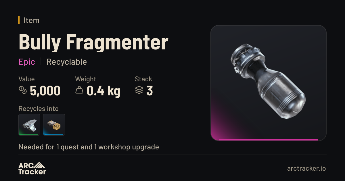 Bully Fragmenter - ARC Raiders | ARC Tracker