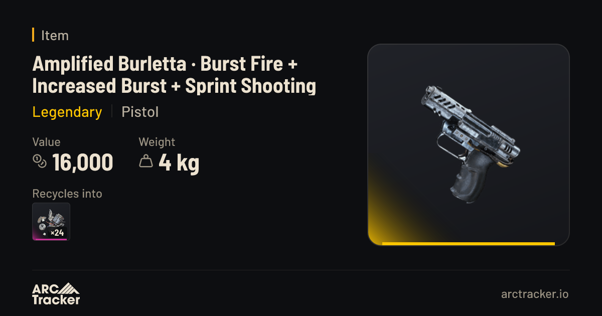 Amplified Burletta · Burst Fire + Increased Burst + Sprint Shooting ...