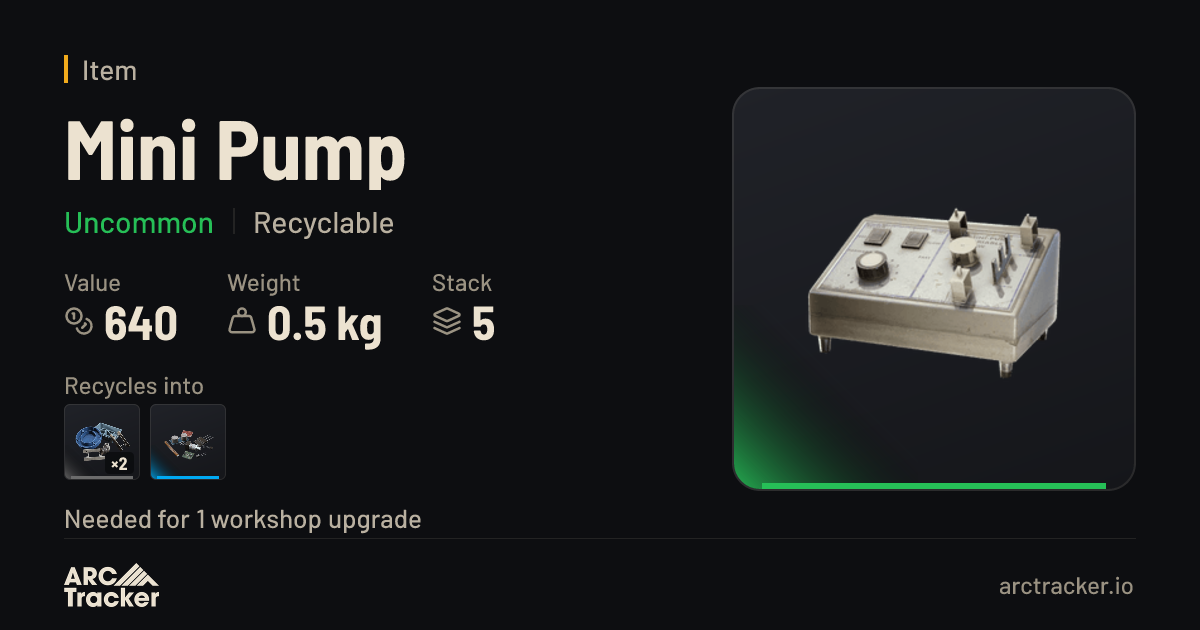 Mini Pump - ARC Raiders | ARC Tracker