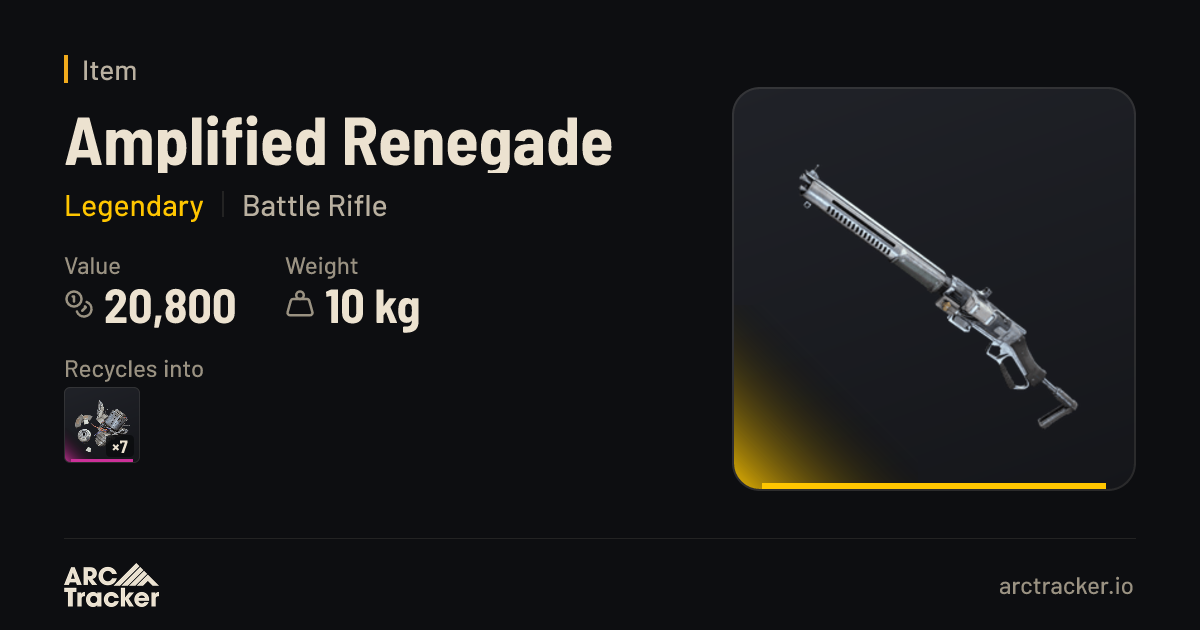 Amplified Renegade - ARC Raiders | ARC Tracker
