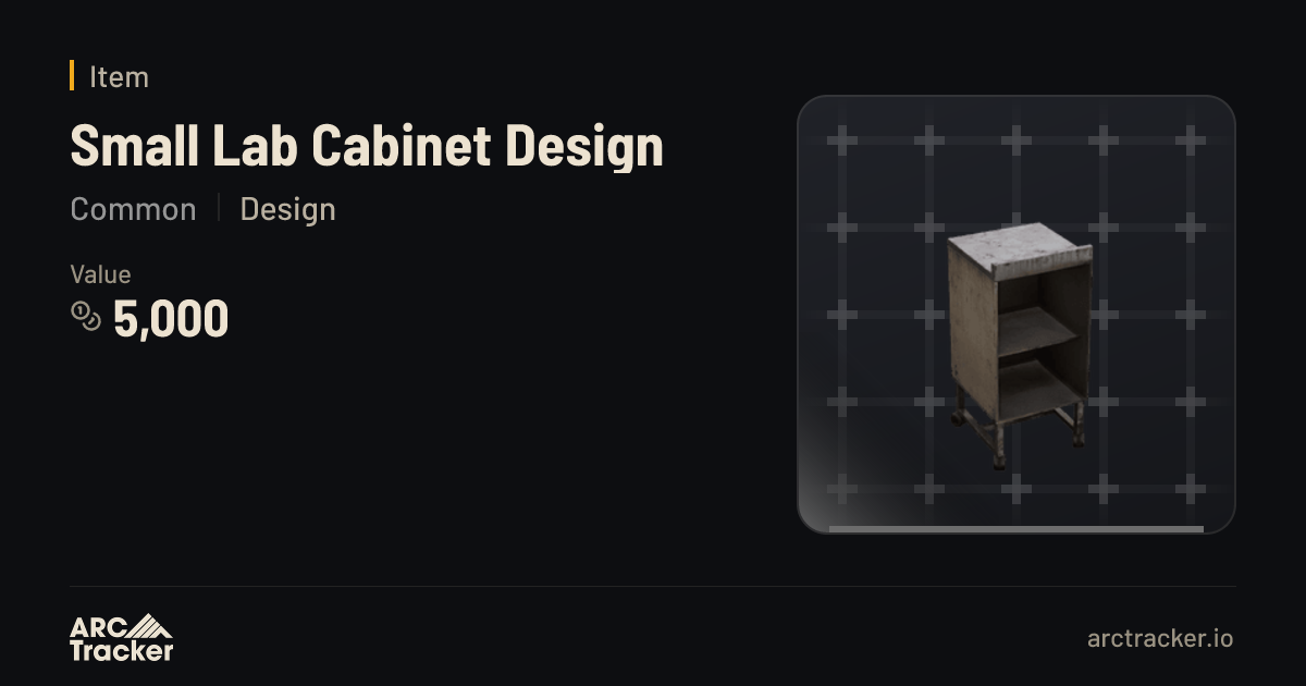 Small Lab Cabinet Design - ARC Raiders | ARC Tracker