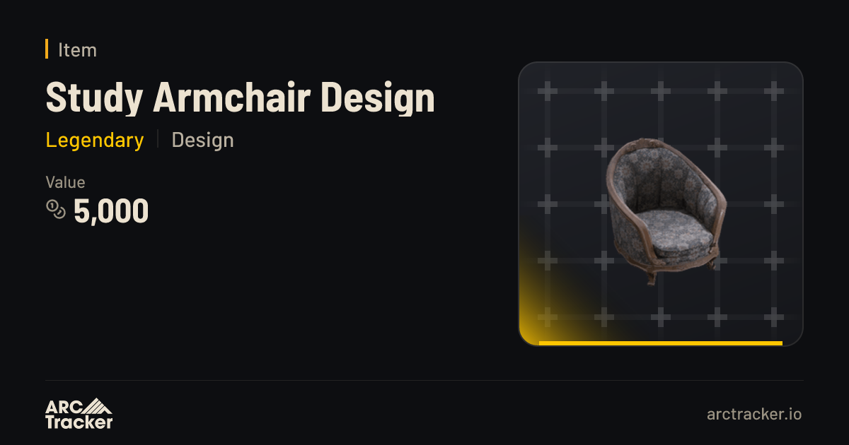 Study Armchair Design - ARC Raiders | ARC Tracker
