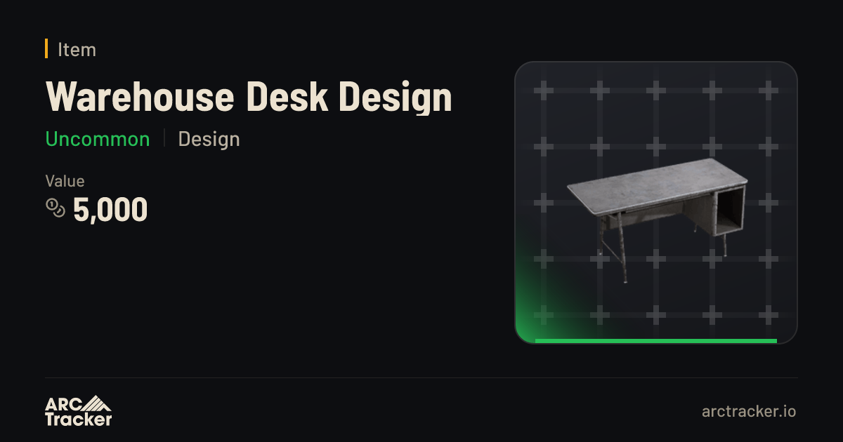 Warehouse Desk Design - ARC Raiders | ARC Tracker
