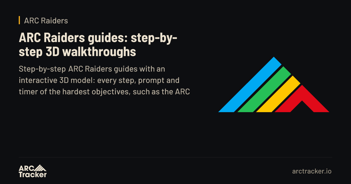 ARC Raiders guides: step-by-step 3D walkthroughs | ARC Tracker